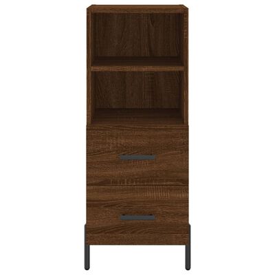 vidaXL Highboard Braun Eichen-Optik 34,5x34x180 cm Holzwerkstoff