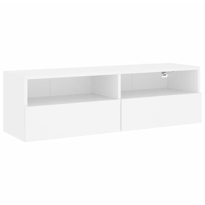 vidaXL TV-Wandschrank Weiß 100x30x30 cm Holzwerkstoff