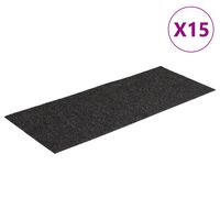 vidaXL Stufenmatten Selbstklebend Rechteckig 15 Stk. 60x25 Anthrazit