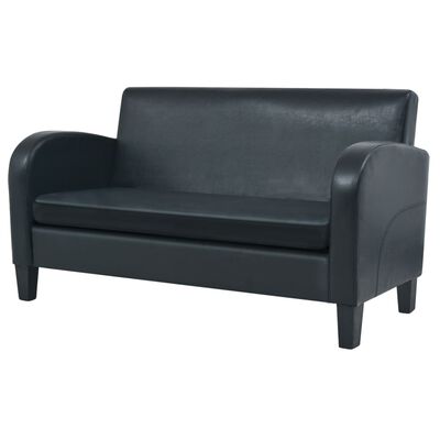 vidaXL 2-tlg. Sofa-Set Kunstleder Schwarz