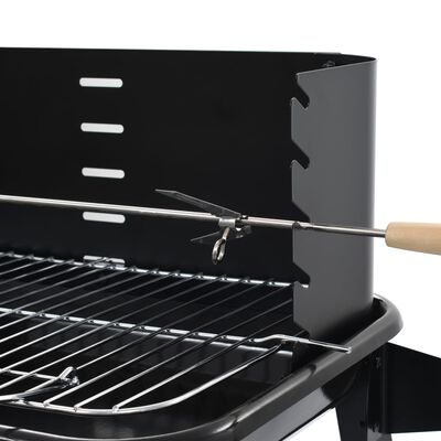 vidaXL Holzkohlegrill Standgrill mit Rädern