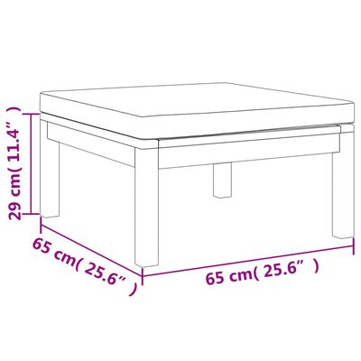 vidaXL 4-tlg. Garten-Lounge-Set mit Creme Kissen Massivholz Akazie