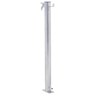 vidaXL Wassersäule für den Garten 100 cm Edelstahl Rund