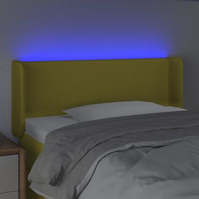 vidaXL LED Kopfteil Grün 93x16x78/88 cm Stoff