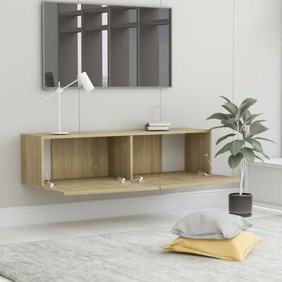 vidaXL TV-Schrank Sonoma-Eiche 120x30x30 cm Holzwerkstoff