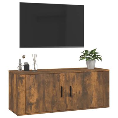 vidaXL TV-Wandschrank Räuchereiche 100x34,5x40 cm