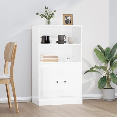 vidaXL Highboard Hochglanz-Weiß 60x35,5x103,5 cm Holzwerkstoff