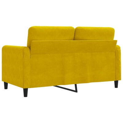 vidaXL 2-Sitzer-Sofa Gelb 120 cm Samt