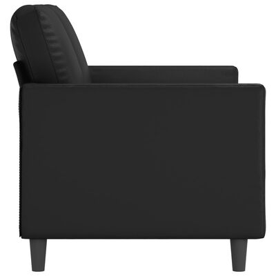 vidaXL 2-Sitzer-Sofa Schwarz 120 cm Kunstleder