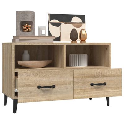 vidaXL TV-Schrank Sonoma-Eiche 80x36x50 cm Holzwerkstoff