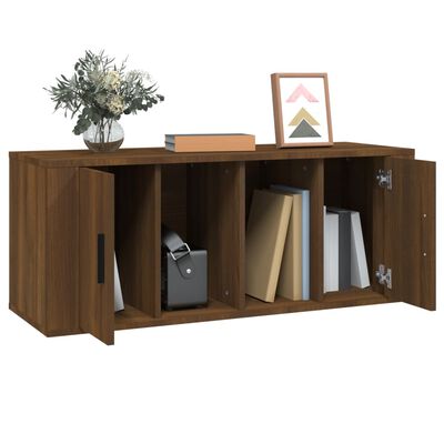 vidaXL TV-Schrank Braun Eichen-Optik 100x35x40 cm Holzwerkstoff