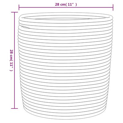 vidaXL Aufbewahrungskörbe 2 Stk. Grau und Weiß Ø28x28 cm Baumwolle