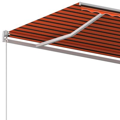 vidaXL Markise Manuell Einziehbar 600x350 cm Orange und Braun