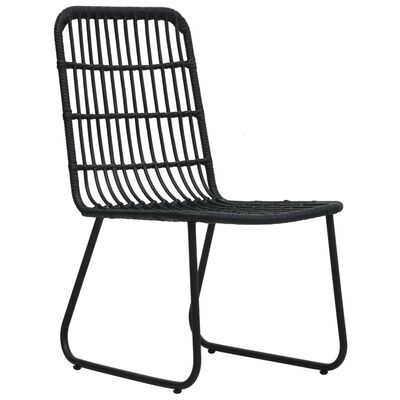 vidaXL 3-tlg. Bistro-Set Poly Rattan Schwarz