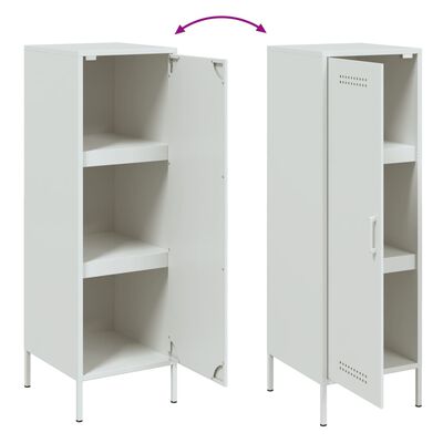 vidaXL Highboard Weiß 36x39x113 cm Stahl