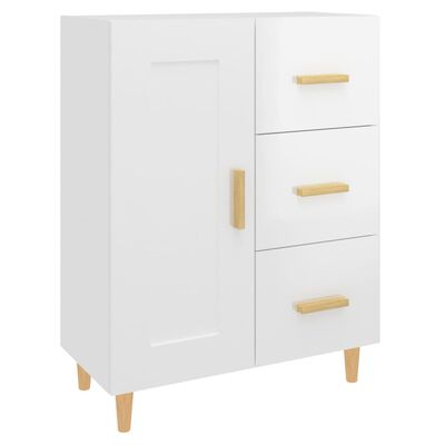 vidaXL Sideboard Hochglanz-Weiß 69,5x34x90 cm Holzwerkstoff