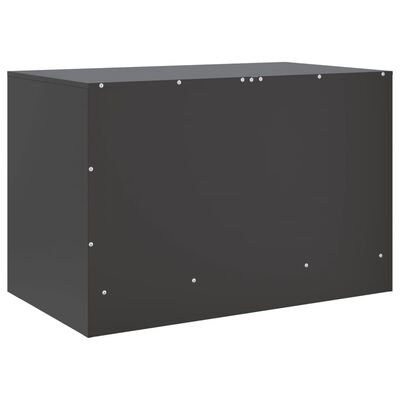 vidaXL TV-Schrank Schwarz 67x39x44 cm Stahl