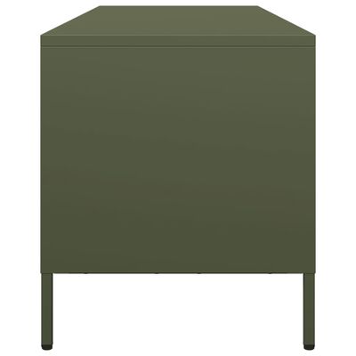 vidaXL TV-Schrank Olivgrün 135x39x43,5 cm Kaltgewalzter Stahl