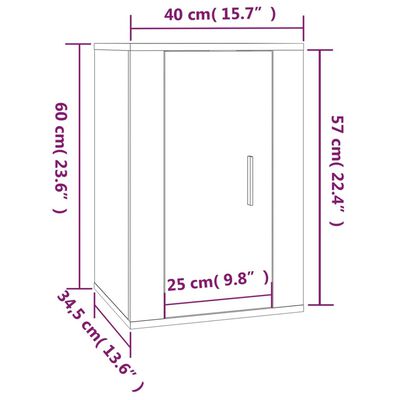 vidaXL 5-tlg. TV-Schrank-Set Schwarz Holzwerkstoff