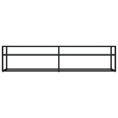 vidaXL TV-Schrank Weiß Marmor-Optik 180x40x40,5 cm Hartglas