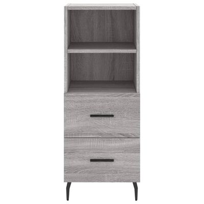 vidaXL Highboard Grau Sonoma 34,5x34x180 cm Holzwerkstoff