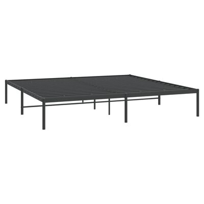 vidaXL Bettgestell Metall Schwarz 193x203 cm