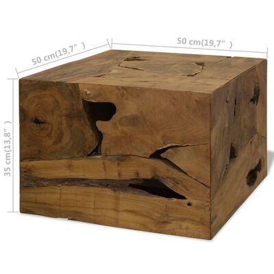 vidaXL Couchtisch 50x50x35 cm Teakholz Braun