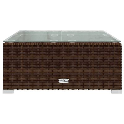 vidaXL 6-tlg. Garten-Lounge-Set mit Auflagen Poly Rattan Braun