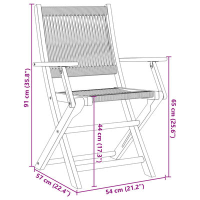 vidaXL 3-tlg. Bistro-Set Grau Polypropylen und Massivholz