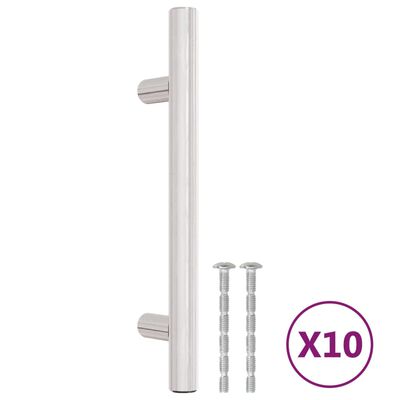 vidaXL Möbelgriffe 10 Stk. Silbern 96 mm Edelstahl