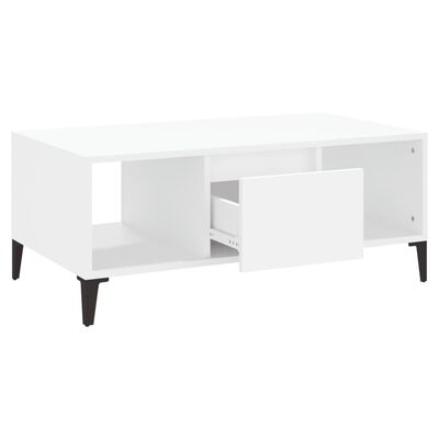 vidaXL Couchtisch Weiß 90x50x36,5 cm Holzwerkstoff