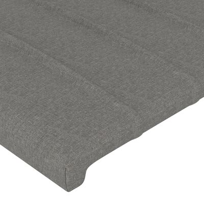 vidaXL Bettgestell mit Kopfteil Dunkelgrau 200x200 cm Stoff