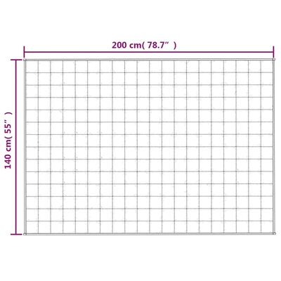 vidaXL Gewichtsdecke Grau 140x200 cm 6 kg Stoff