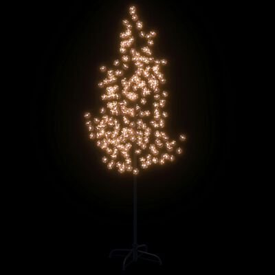 vidaXL LED-Baum mit Kirschblüten Warmweiß 220 LEDs 220 cm