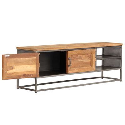 vidaXL TV-Schrank Recyceltes Teakholz und Stahl 120x30x40 cm