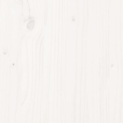 vidaXL Massivholzbett mit Kopfteil Weiß 120x200 cm Kiefer