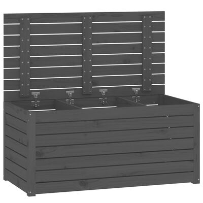 vidaXL Gartenbox Grau 101x50,5x46,5 cm Massivholz Kiefer