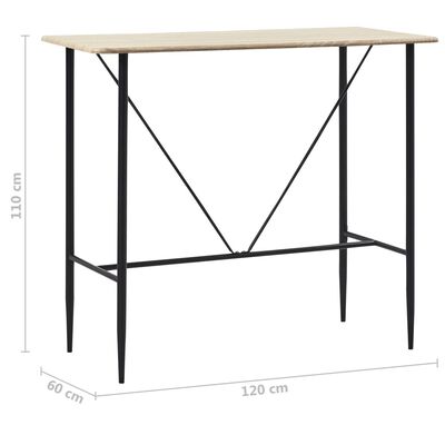 vidaXL 5-tlg. Bar-Set Stoff Schwarz