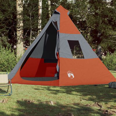 vidaXL Tipi-Campingzelt 7 Personen Orange Wasserdicht