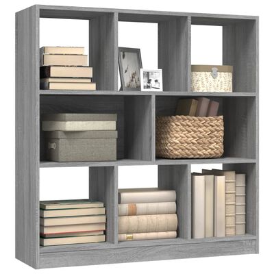 vidaXL Bücherregal Grau Sonoma 97,5x29,5x100 cm Holzwerkstoff