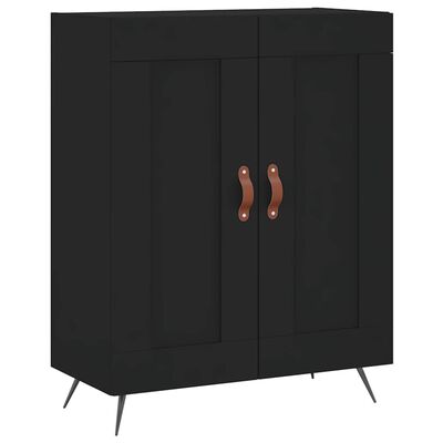 vidaXL Highboard Schwarz 69,5x34x180 cm Holzwerkstoff