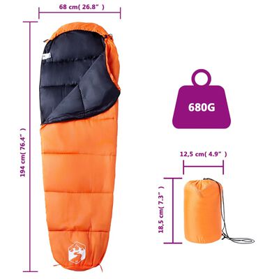 vidaXL Mumienschlafsack für Erwachsene Camping 3 Jahreszeiten