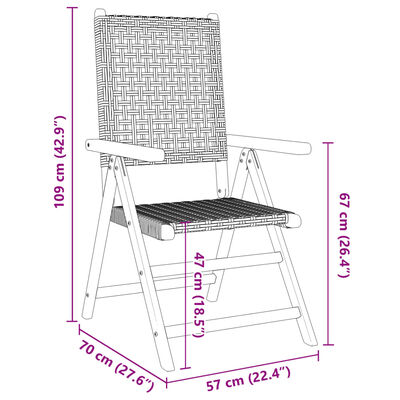 vidaXL 7-tlg. Garten-Essgruppe Poly Rattan und Massivholz Grau