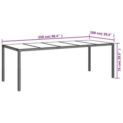 vidaXL 9-tlg. Garten-Essgruppe mit Kissen Braun Poly Rattan