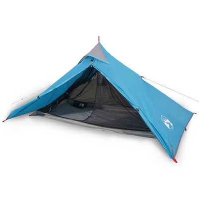 vidaXL Tipi-Campingzelt 1 Person Blau Wasserdicht