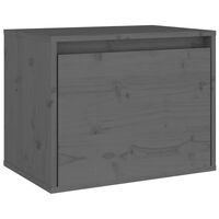 vidaXL Wandschrank Grau 45x30x35 cm Massivholz Kiefer