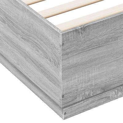 vidaXL Bettgestell Grau Sonoma 160x200 cm Holzwerkstoff