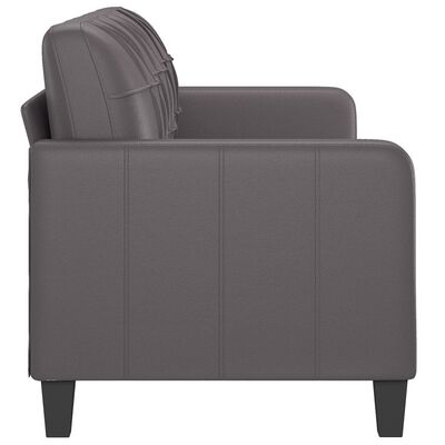 vidaXL 3-Sitzer-Sofa Grau 180 cm Kunstleder