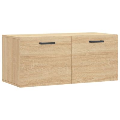 vidaXL Wandschrank Sonoma-Eiche 80x36,5x35 cm Holzwerkstoff