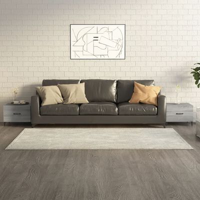 vidaXL Couchtische mit Metallbeinen 2 Stk. Grau Sonoma 50x50x40 cm